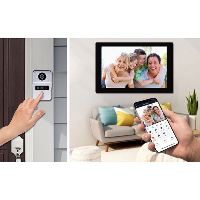 Videoportero WiFi seguro 1080P - Videoportero con pantalla táctil de 7