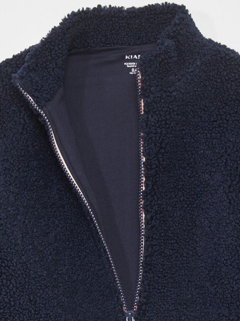 Sudadera Sherpa con cremallera - AZUL
