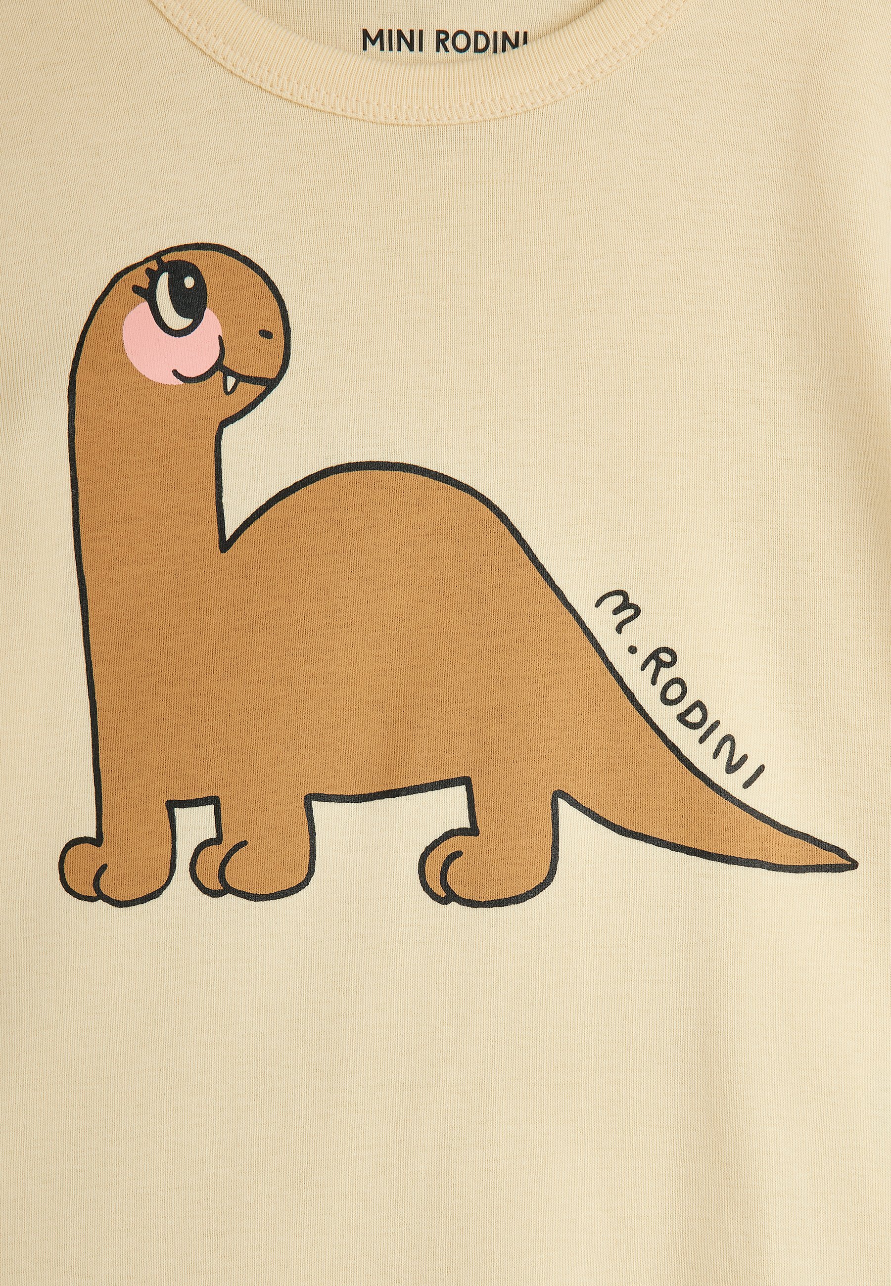 Mini Rodini DINO REGULAR TEE UNISEX - Koszulka z nadrukiem - beżowa