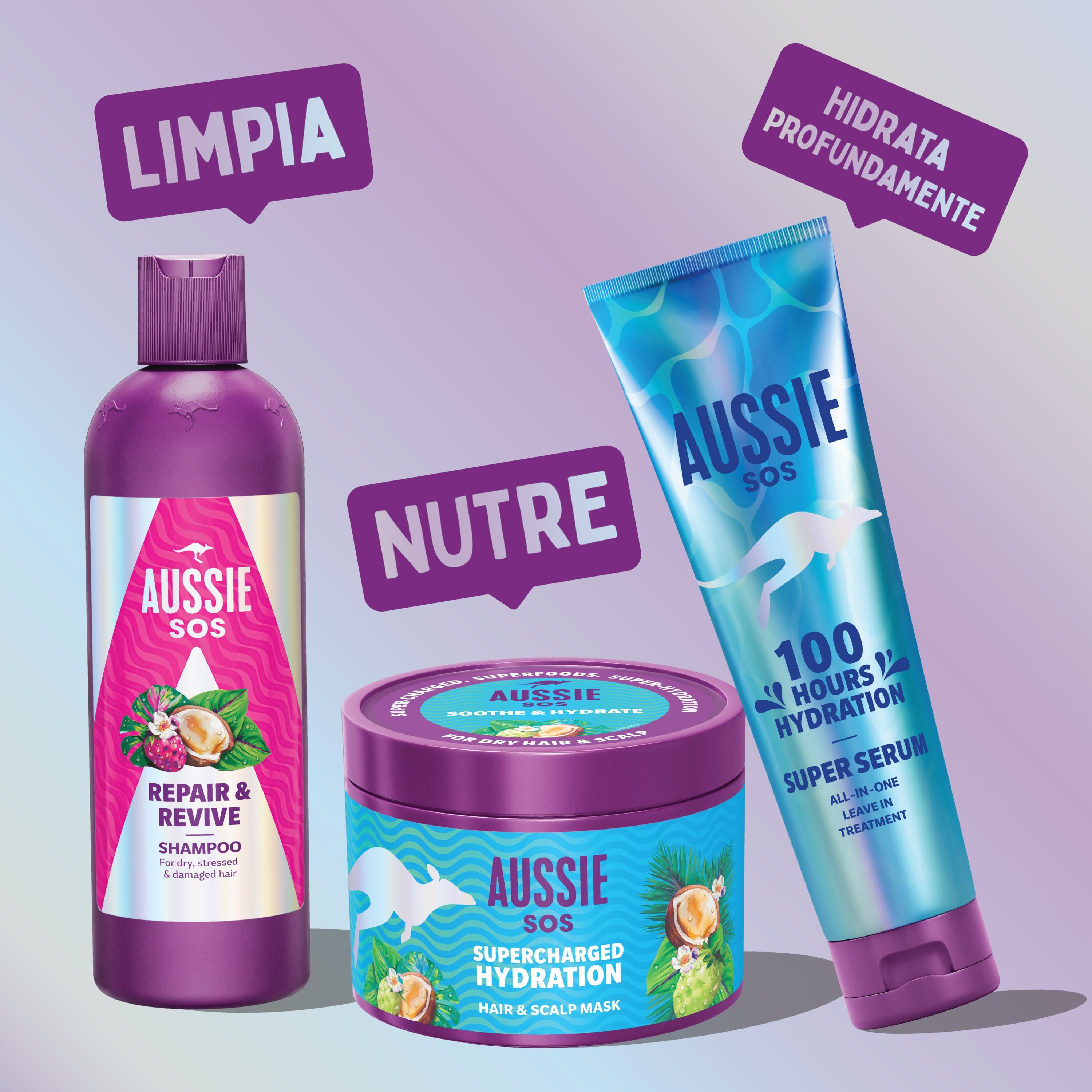 SOS Supercharged Hydration matu maska Matu maskas