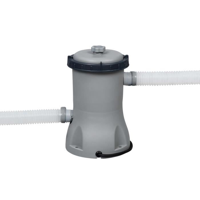 Kit de piscina tubular elevada BESTWAY Steel Pro Max™ - 366 x 100 cm - Redonda (Incluye filtro de cartucho y escalera de seguridad)