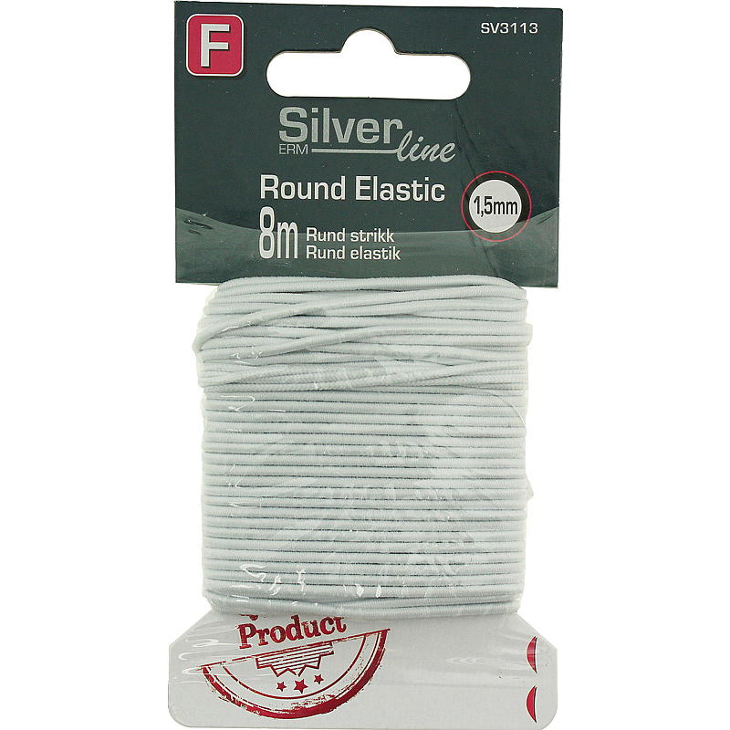 Tricot 8 m x 1,5 mm, rond blanc