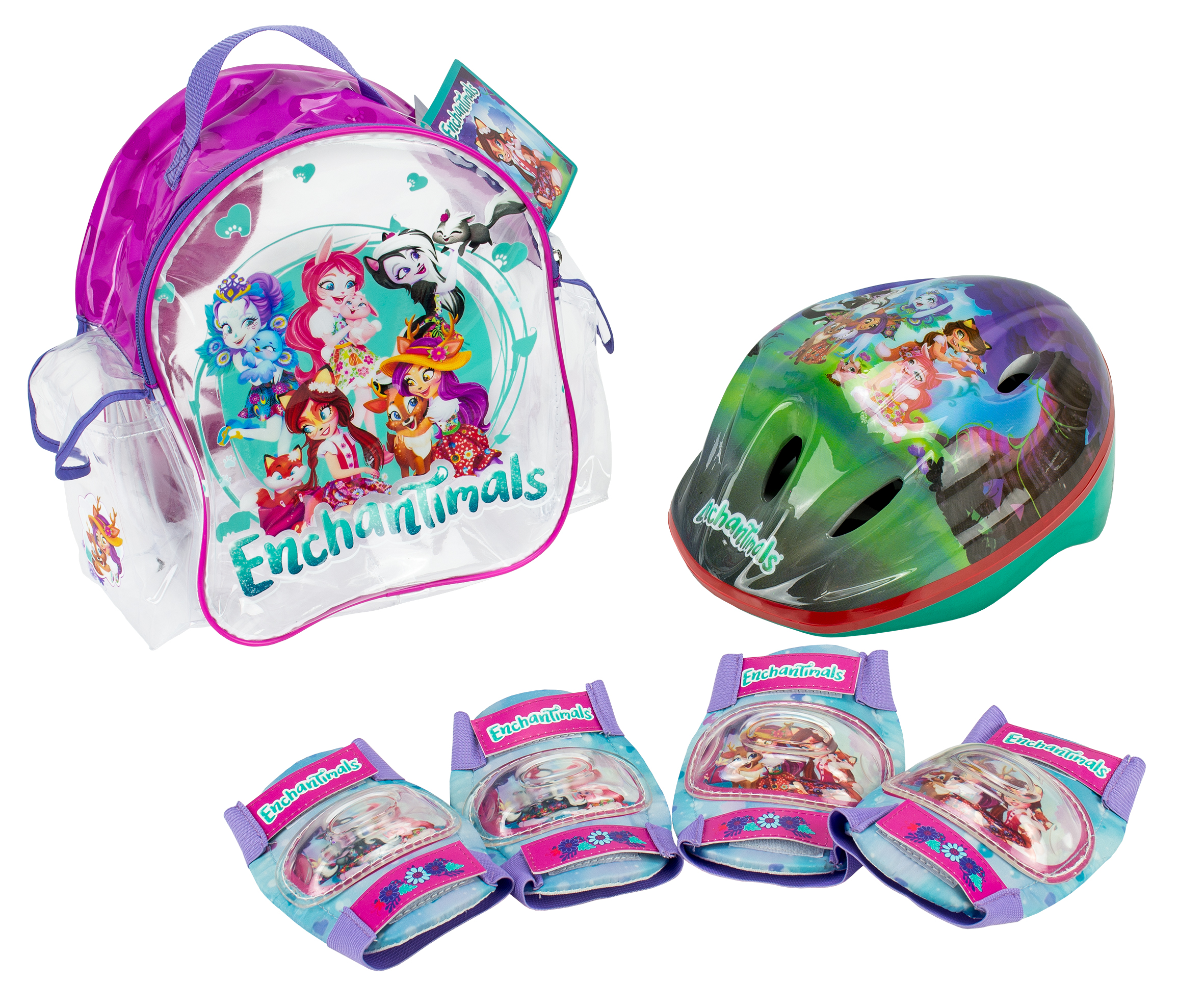 Enchantimals Rucksack, Helm und Schutzausrüstung
