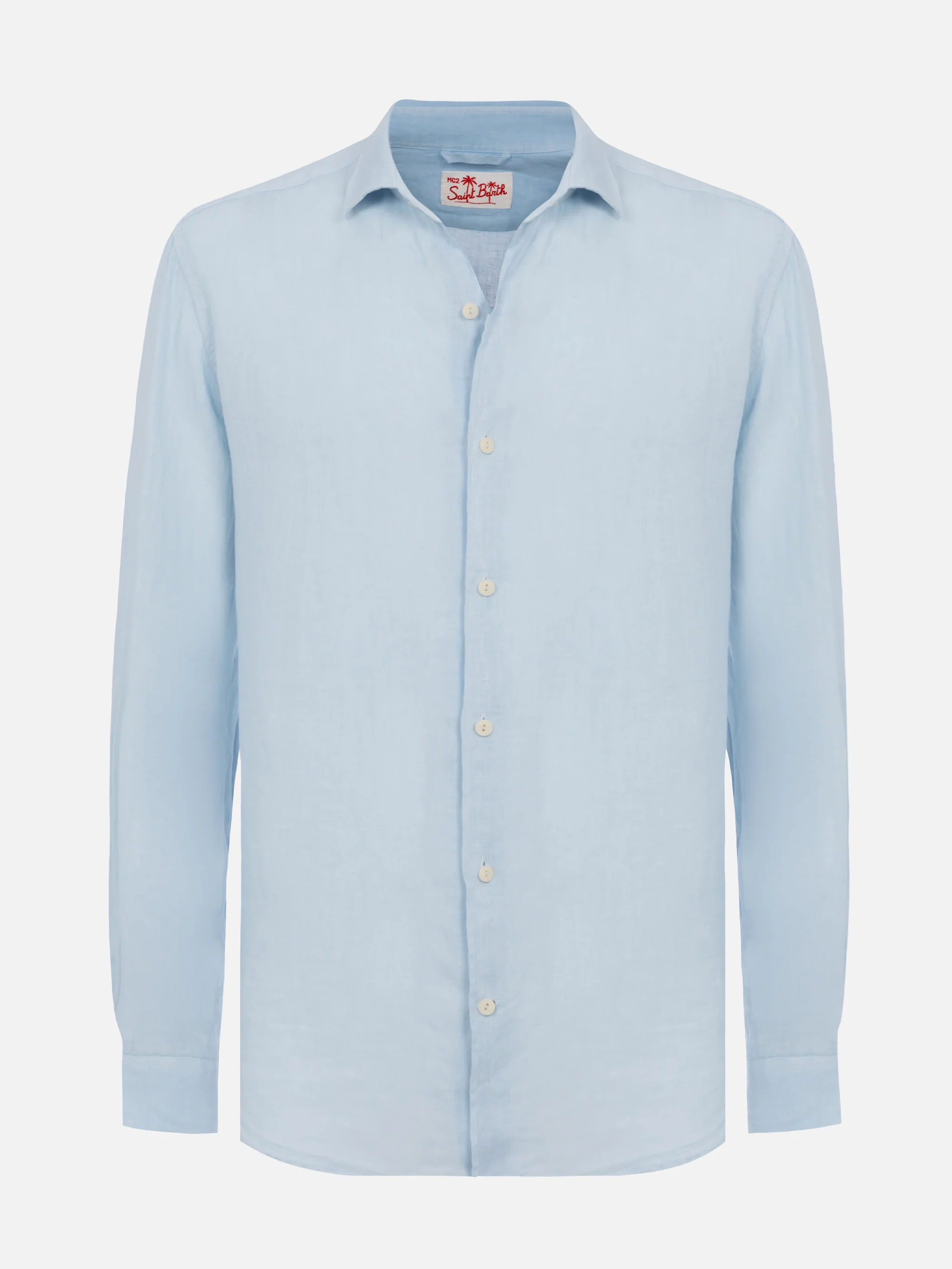 Camicia Pamplona in lino azzurro