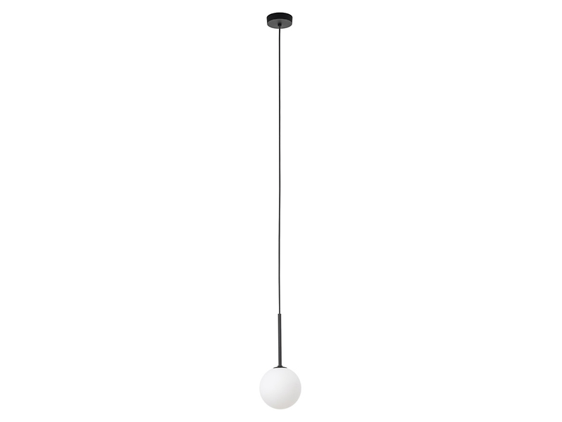 Lampa wisząca Martin szklana biało-czarna