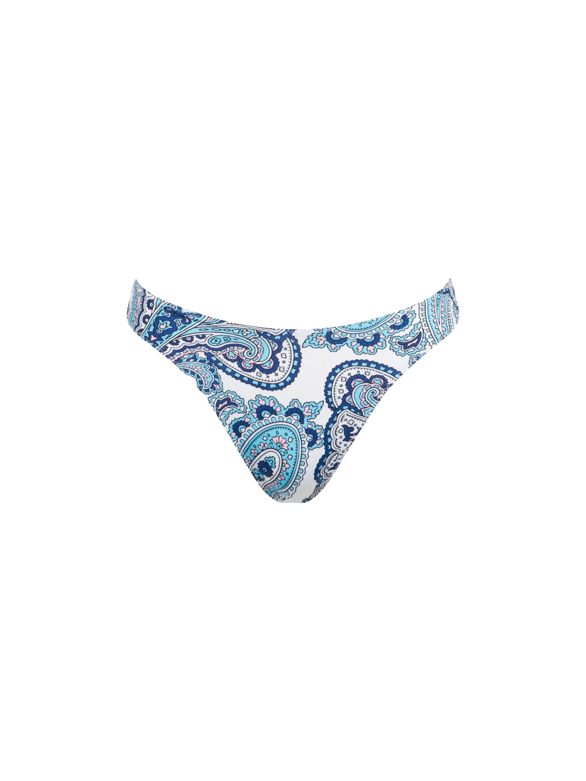Dameszwembroekje met hoge taille en paisleyprint
