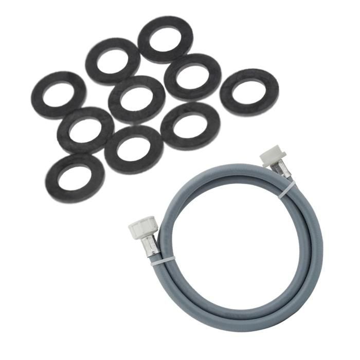 Tuyau d'arrivée d'eau universel livré avec les joints 20/27 avec raccords droits (L500mm 3/4 F x 3/4 M) Machine à laver, Lave-linge