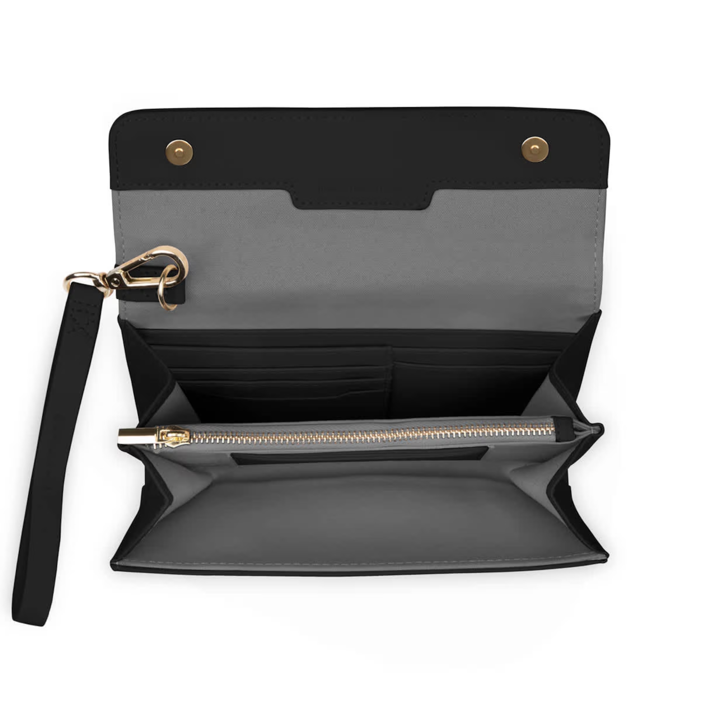 Pochette portefeuille Versailles entièrement noire