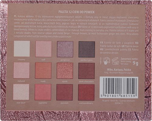 Paleta senčil za oči Nudettiude Palete senčil za oči in ličila