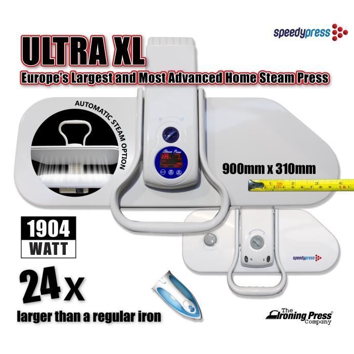 Ferro de passar a vapor Ultra XL - 90x31cm; 2200w (+ Capa e Tira de Espuma de PVC Extra 45,00 e Outros Acessórios)
