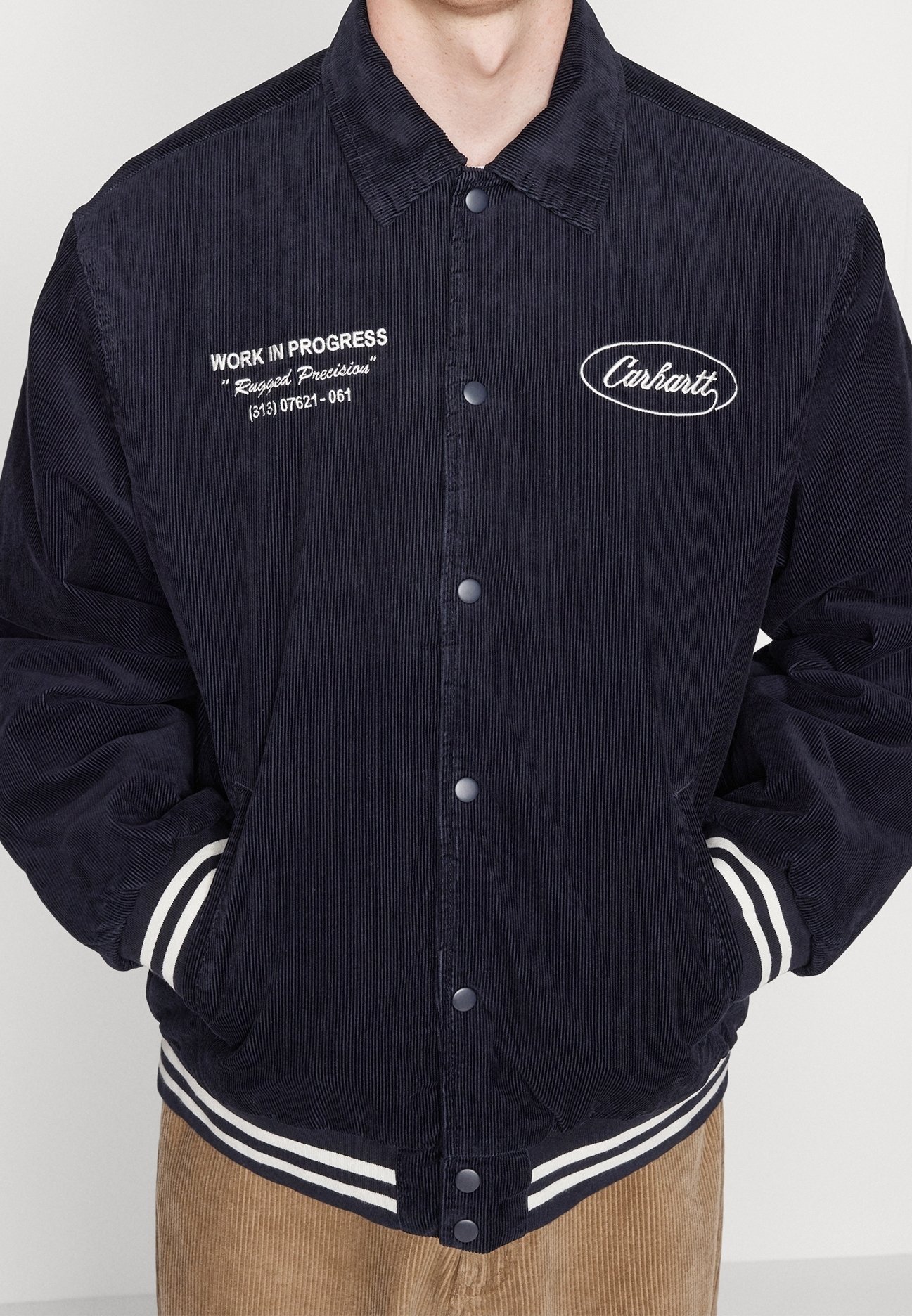 Kurtka bomberka Carhartt WIP - ciemnoniebieska