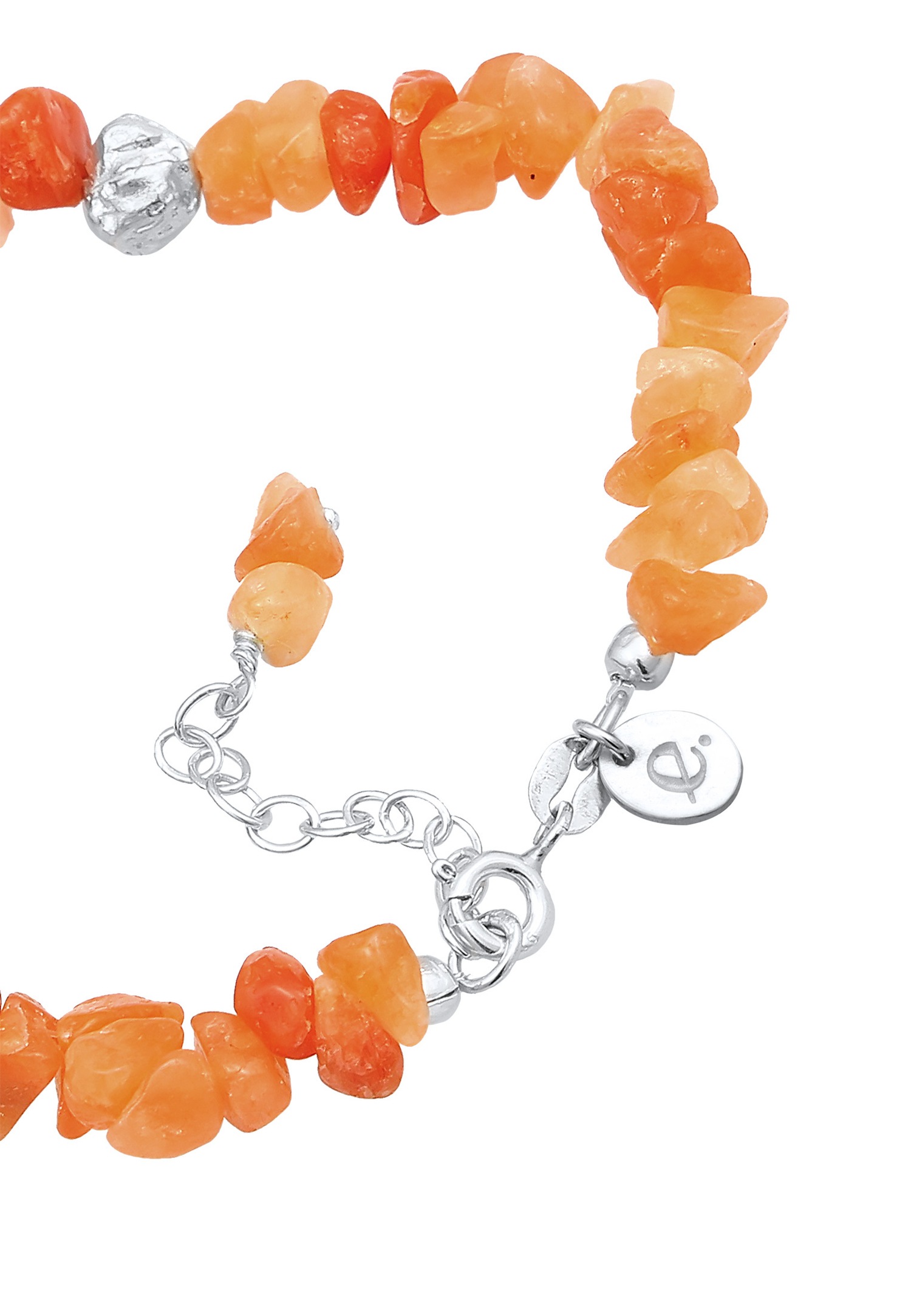 Elli PREMIUM Elli PREMIUM Bracelet Femmes Pierres Nature Perles avec Aventurine Marron en argent sterling 925