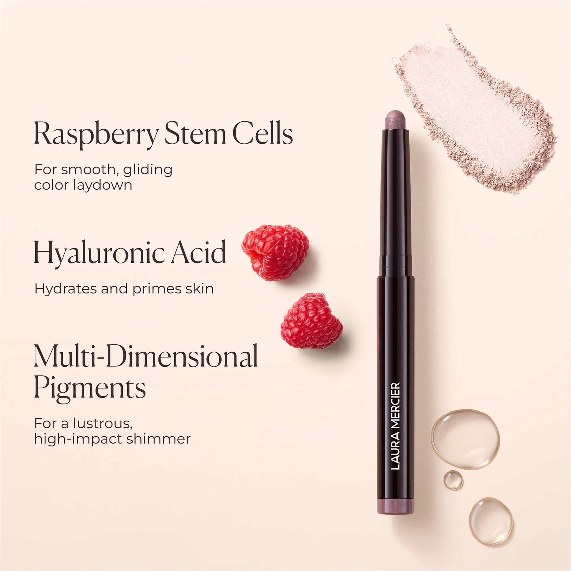 Fard de pleoape Caviar Stick, strălucitor, fără bretele - Laura Mercier