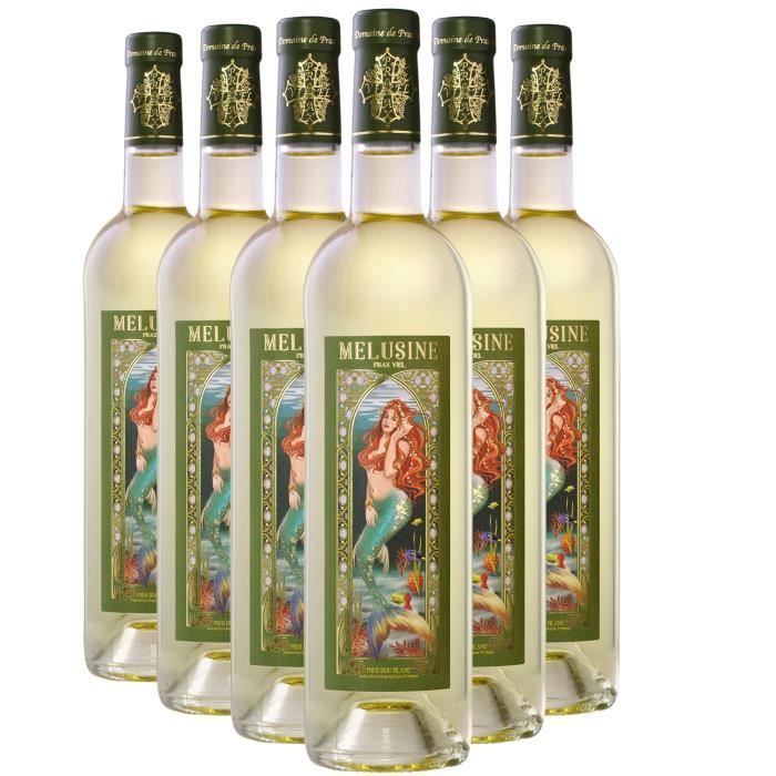 Pays d'Oc Melusine - Blanc 2023 - Domaine de Prax Viel - Vin Blanc du Languedoc - Roussillon (6x75cl)