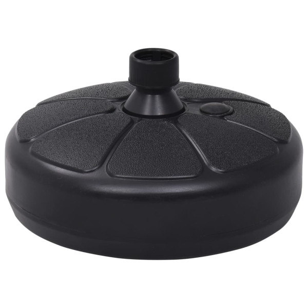 VidaXL Stojak pod parasol Czarny Z tworzywa sztucznego