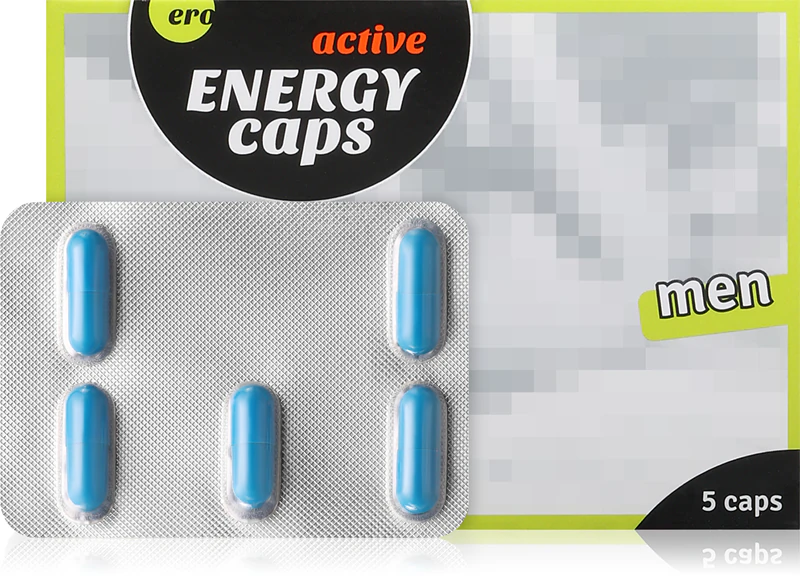Cápsulas de suplemento alimentar HOT ERO Active Energy Caps para homens