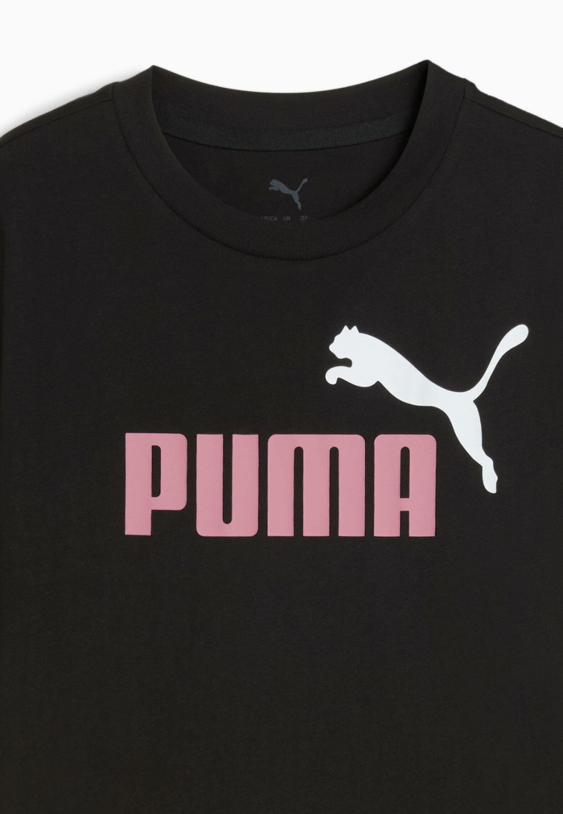 Puma LOGO - Marškinėliai su spauda - juodi ir rožiniai