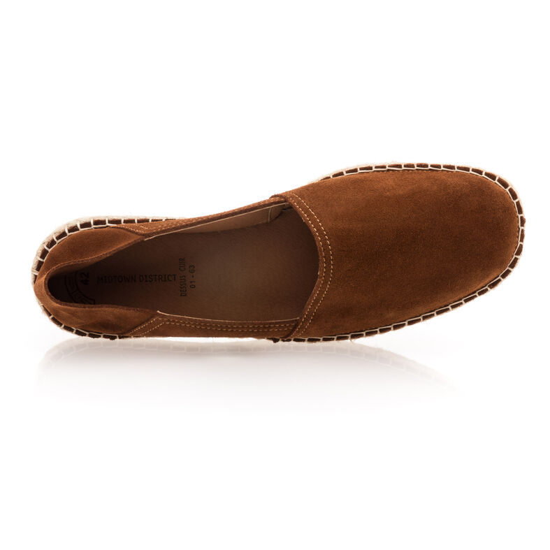 Herrbruna espadriller med repsulor