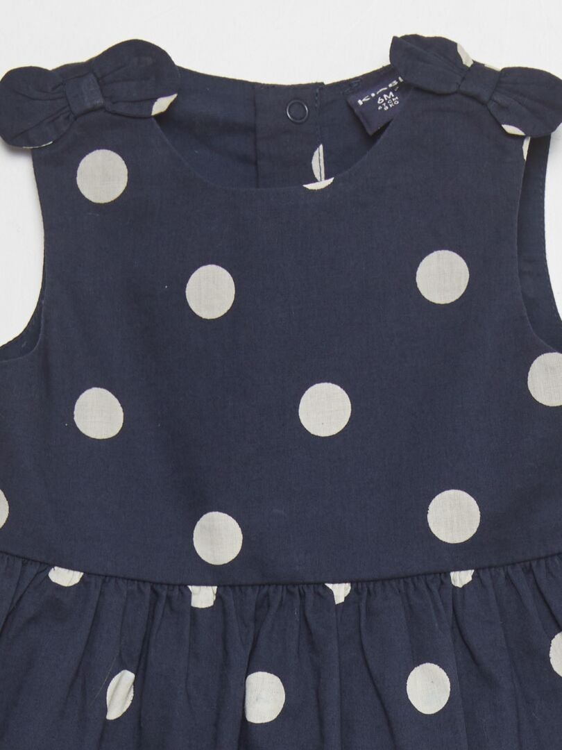 Mouwloze jurk met patroon - BLAUW