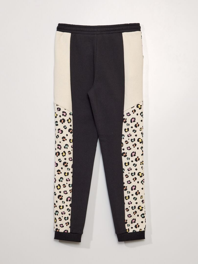Calça de moletom Colorblock - BEGE
