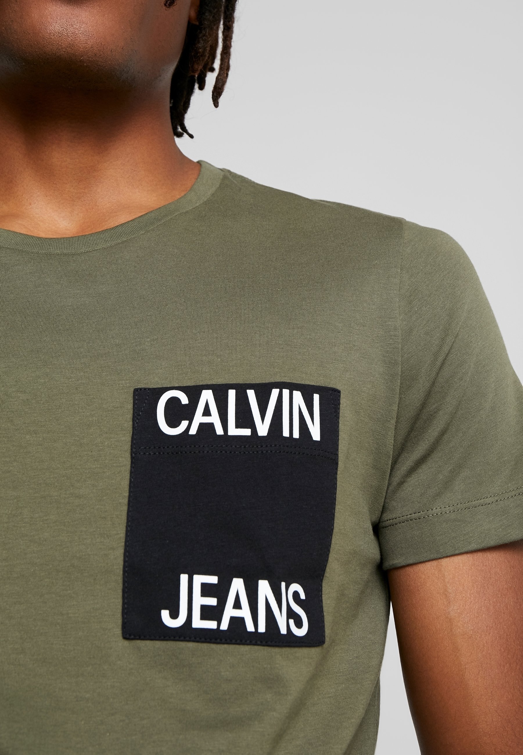 Calvin Klein Jeans T-shirt met print - donkergroen