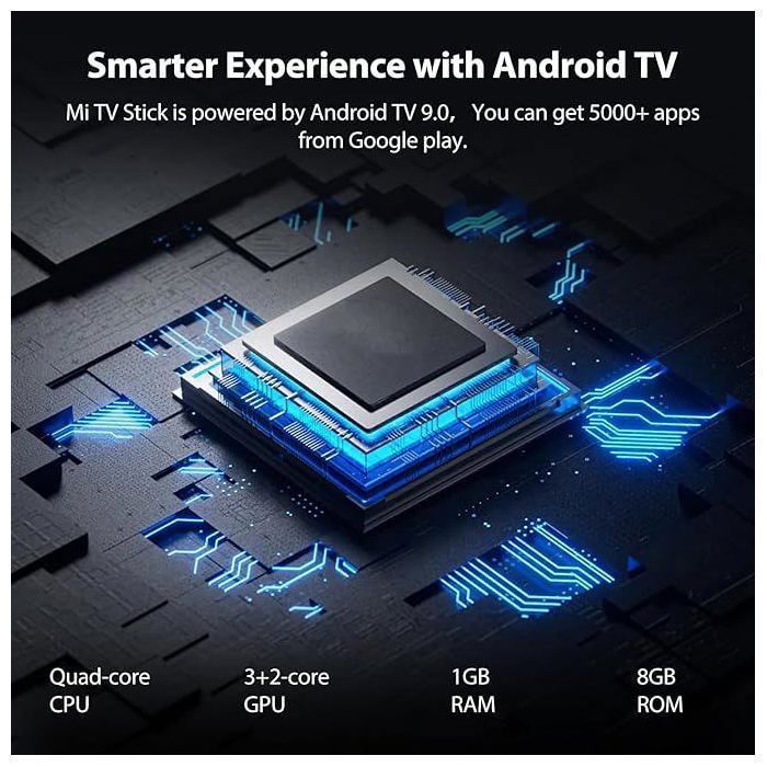 Smart TV Stick - XIAOMI - Mi TV Stick - Android TV 2K - Dolby Vision/Atmos - Chromecast y Alexa