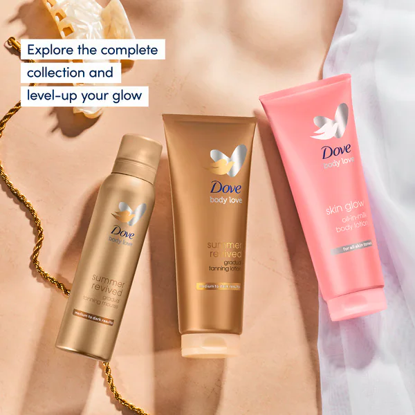Dove Selbstbräunungsmousse für helle bis mittlere Hauttöne, 150 ml