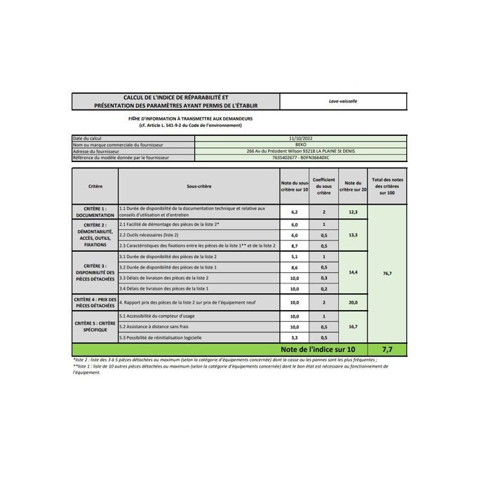 Lavastoviglie Beko da 60 cm, 16 coperti, 42 dB. - BDFN36640XC