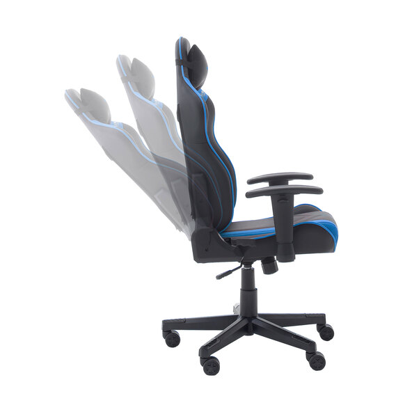 Scaun de gaming, scaun executiv, negru-albastru