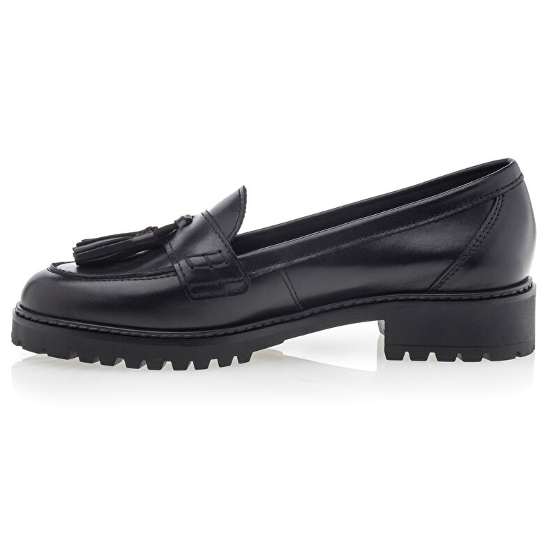 Svarta loafers/båtskor för kvinnor