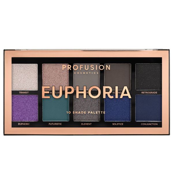 Profusion Cosmetics Euphoria – paleta očních stínů 10 odstínů