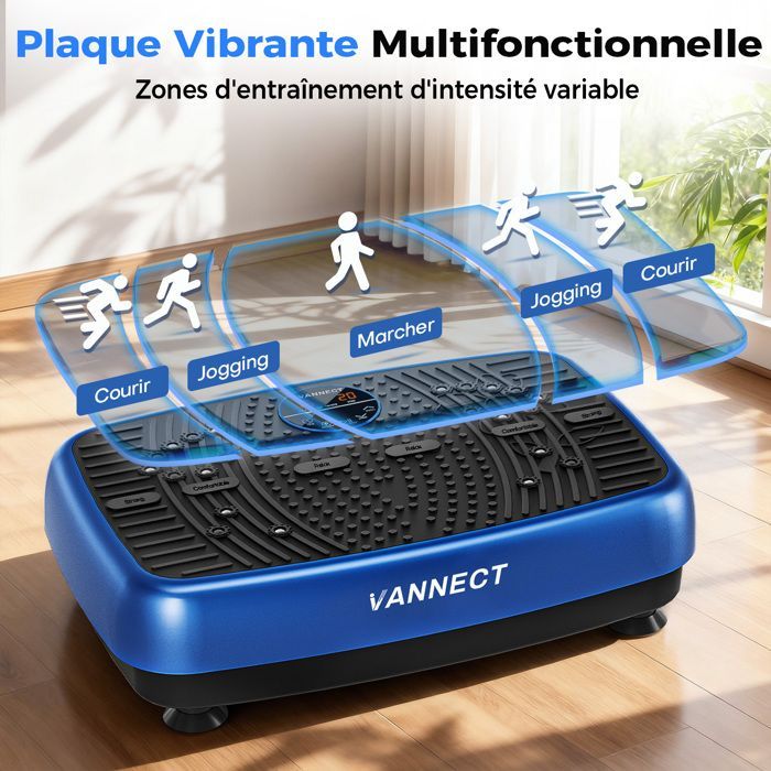 Plateforme Vibrante 2026 Neu 3D Plateforme 120 Vitesses avec Télécommande et écran LED - Massage - Bluetooth Intégré - 200kg Max