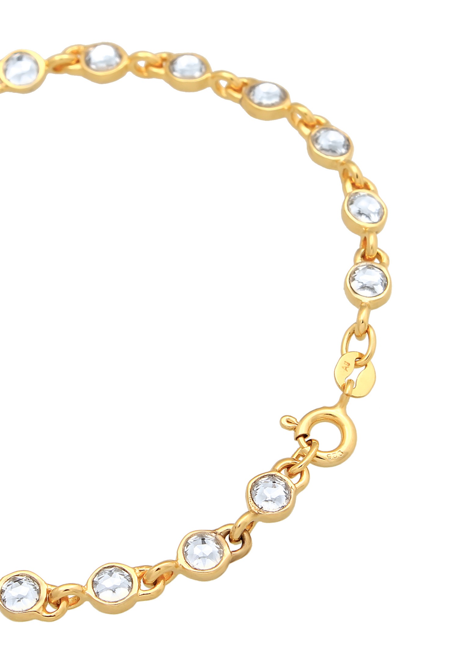 Elli Femmes Tennis Tendance classique avec cristaux en argent sterling 925