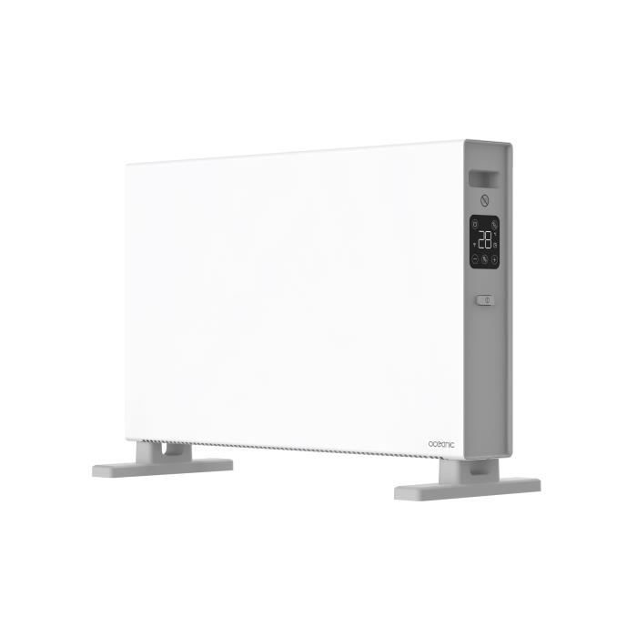 Calefactor eléctrico portátil por convección - OCEANIC - 2000 W - 2 niveles de potencia - Blanco mate