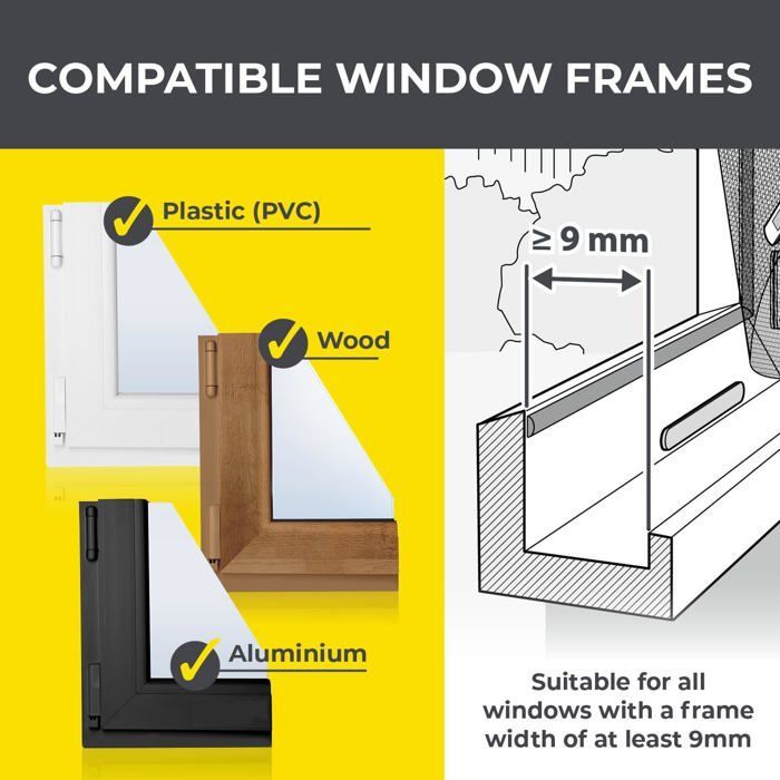 Window mosquito net with magnetic fastening system | Mosquito net can be cut to size up to 150 x 130 cm