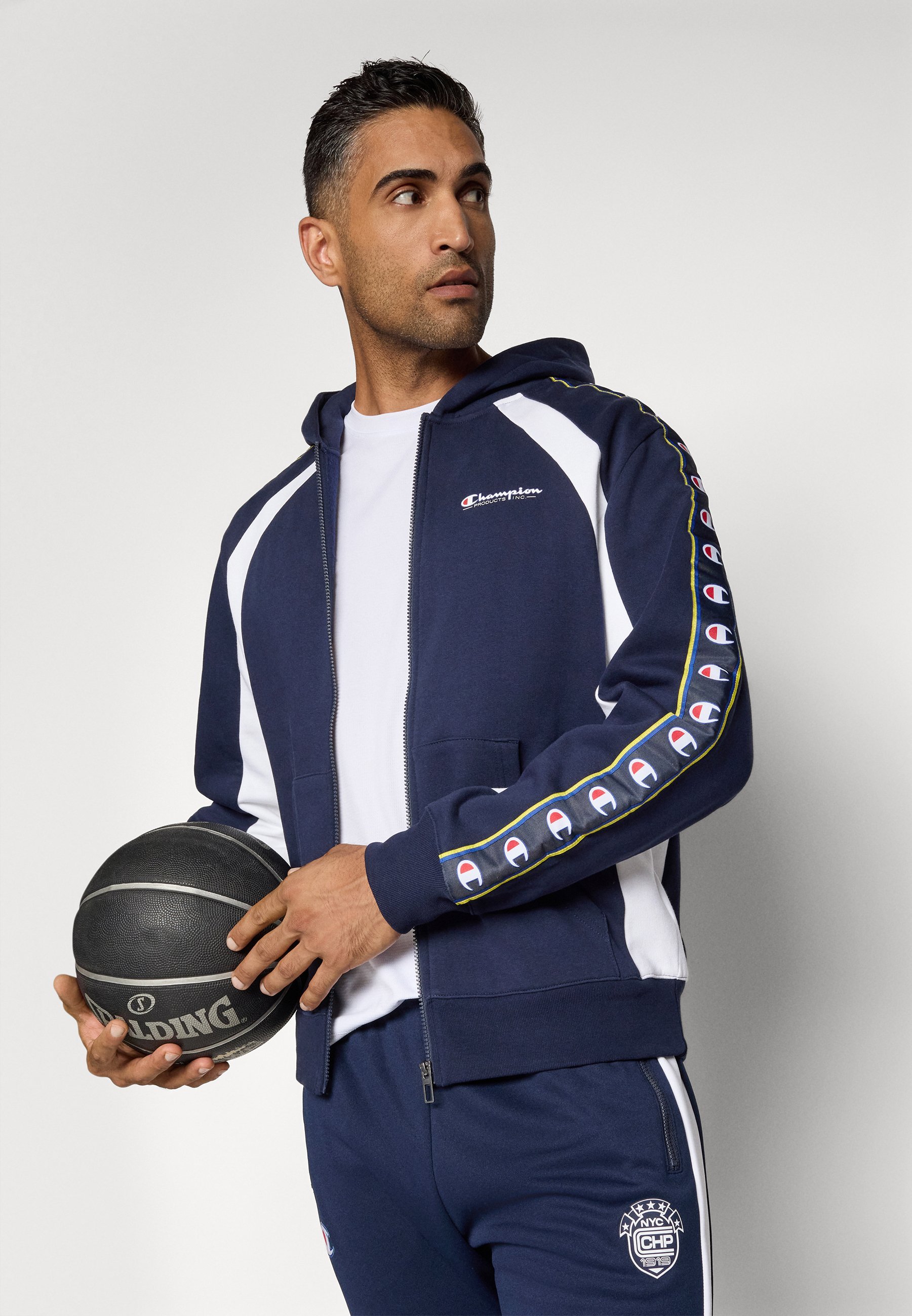 Champion SPORT HERITAGE FULL ZIP HOODIE - Sweatshirt met ritssluiting - donkerblauw