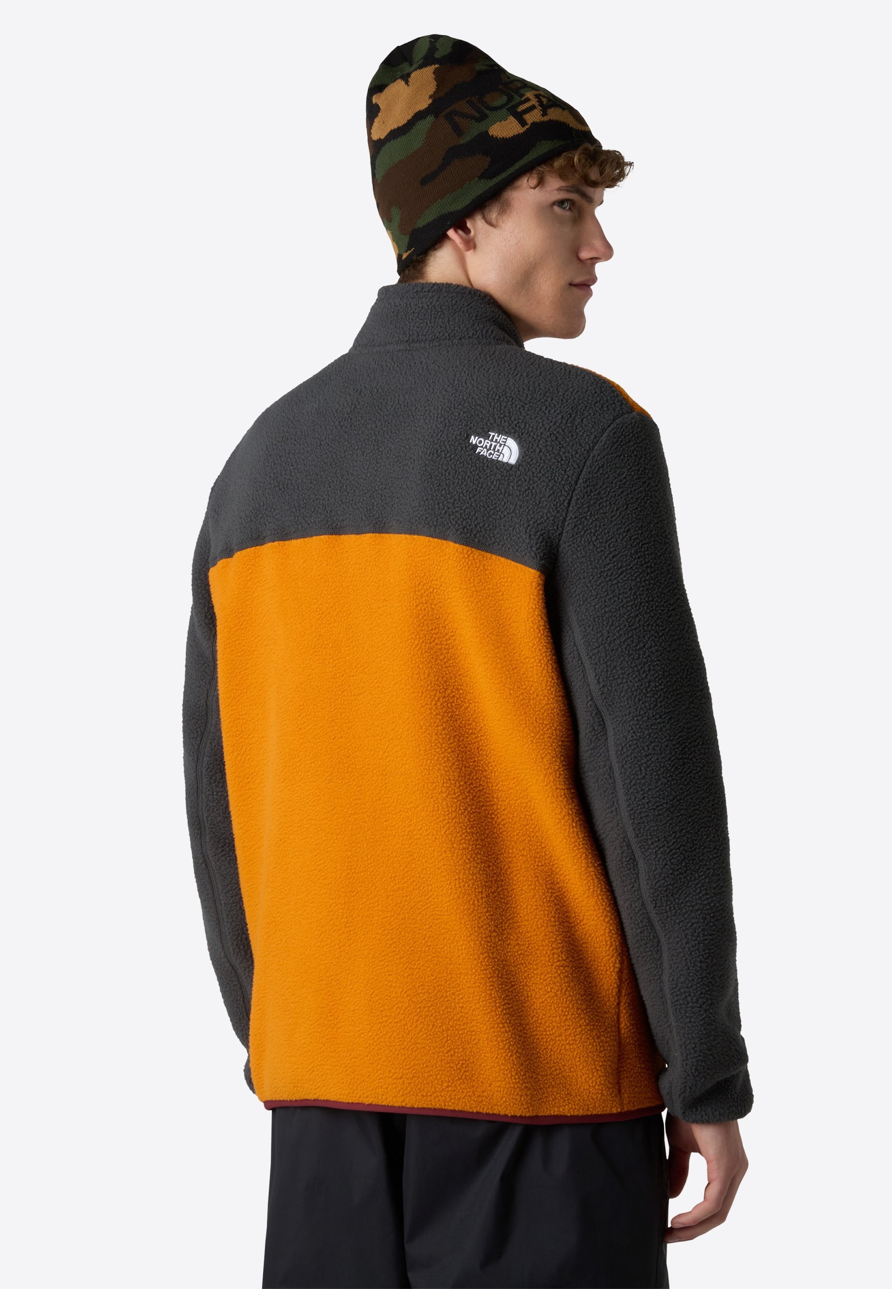 The North Face M YUMIORI FULL ZIP - Polárkabát - achátnarancs aszfalt szürke