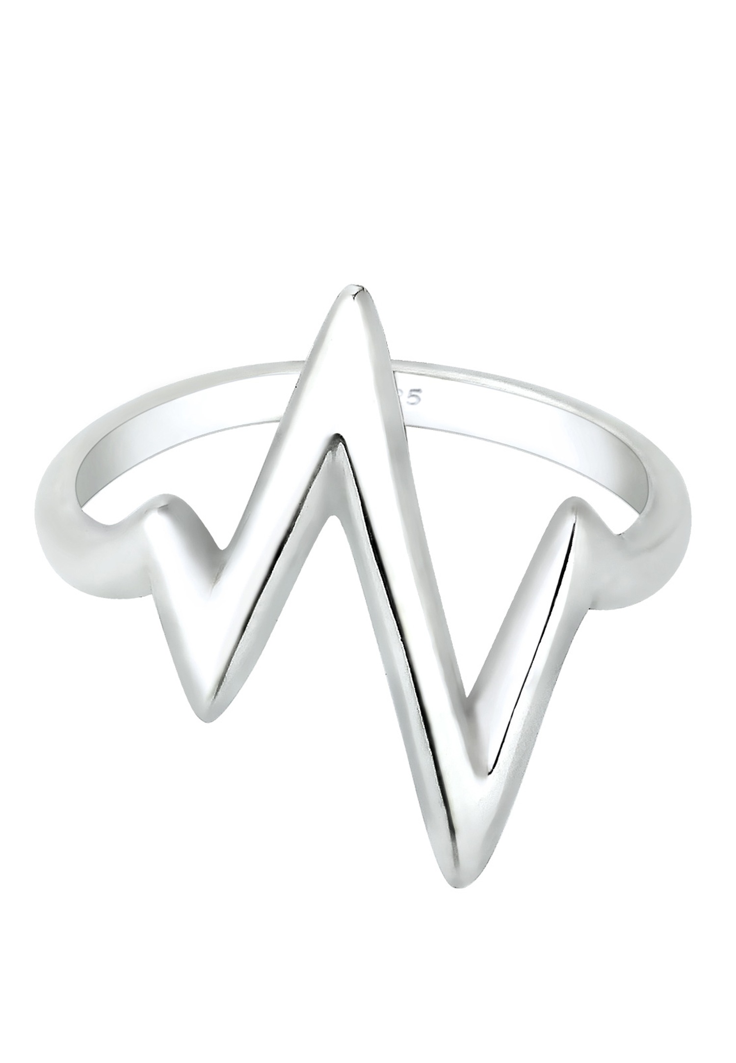 Elli Femmes Cœur battant look géo en argent sterling 925