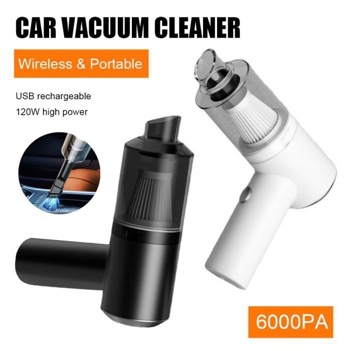 Aspirateur à Main de Voiture - MIOLOE - Sans Sac - Batteries Rechargeables - Blanc