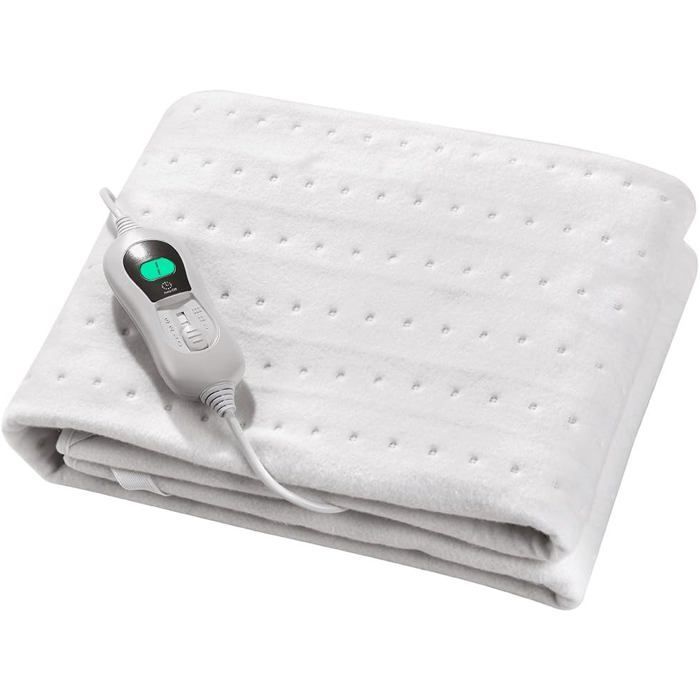 Surmatelas chauffant électrique - ULISEM - Polaire - 3 températures - Télécommande - 150 x 80 cm