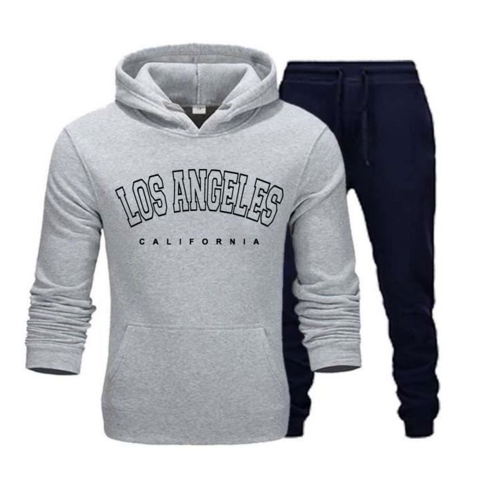 Girls' Jogging Suit - LOS ANGELES - Grey - Long Sleeves - Elasticated Waist - Side Pockets