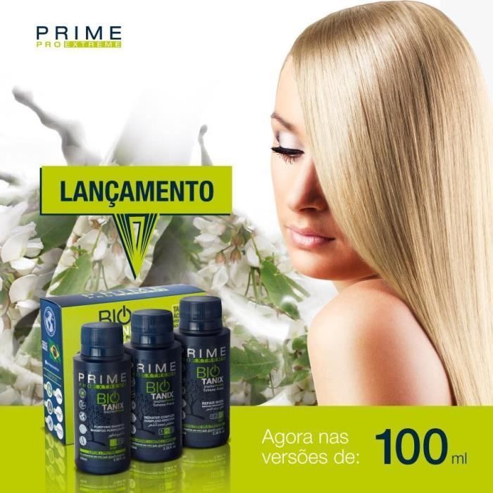 Lissage brésilien au tanin sans formol Bio Tanix Prime Pro Extreme 3x100ml