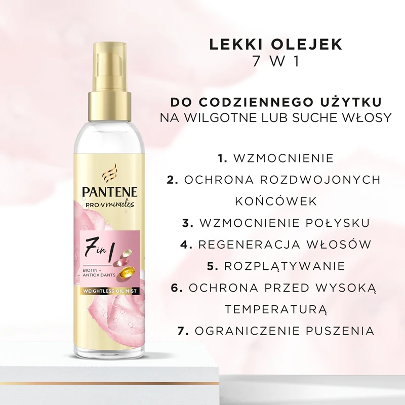 „Pantene Pro-V Miracles“ nesvarus maitinamasis plaukų aliejus 7 viename