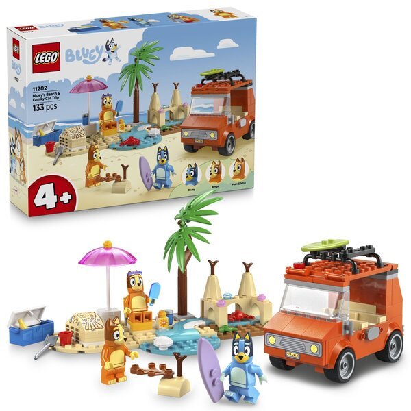 LEGO Bluey 11202 Blueyjeva vožnja automobilom do plaže
