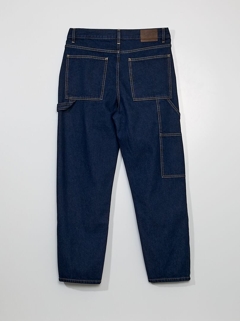 Denim broek in timmermansstijl - BLAUW