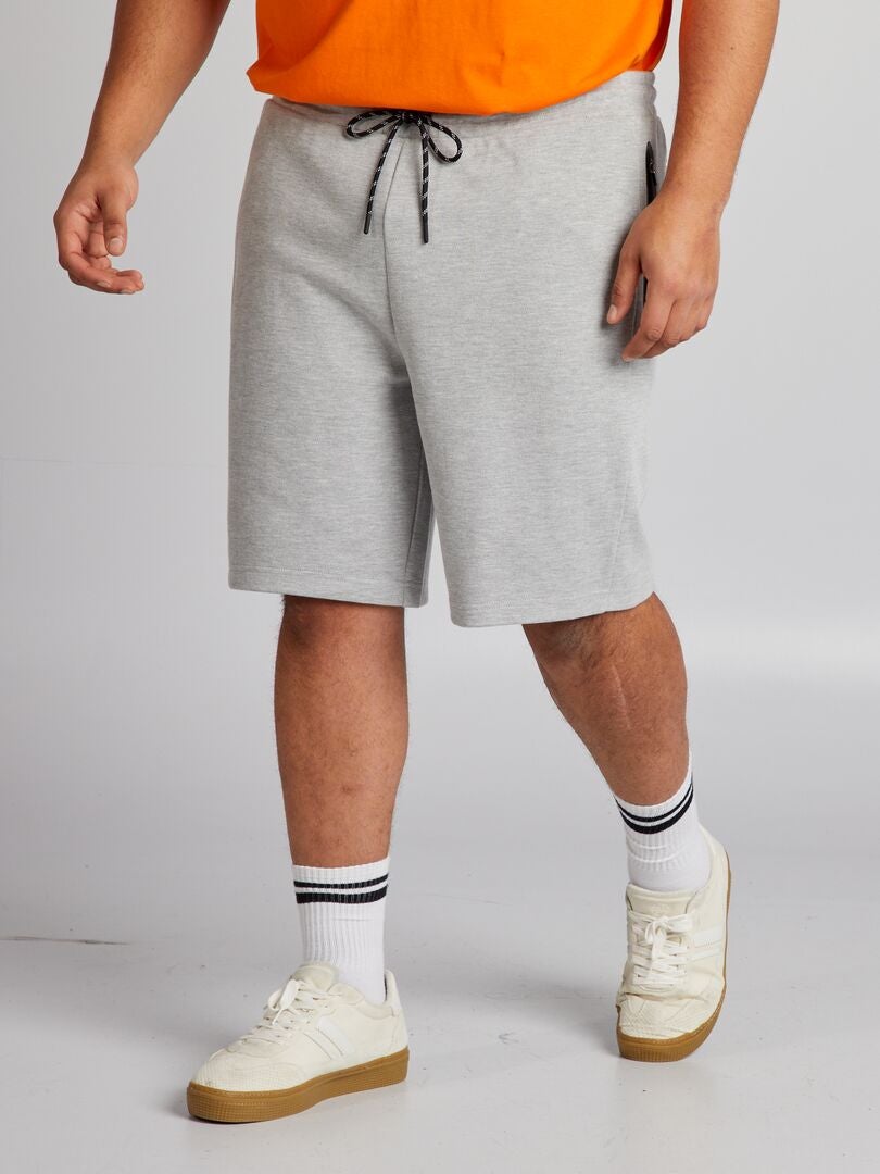 Bermudy w stylu jogger z piki - SZARY