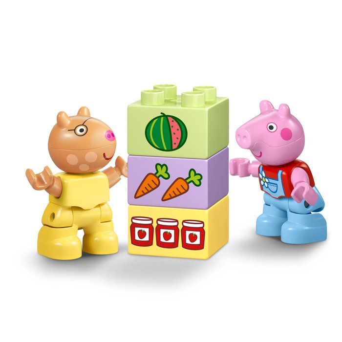 LEGO DUPLO Peppa Pig 10468 Tracteur et Marché - Jeu Éducatif dès 2 ans - Cadeau pour Bébé