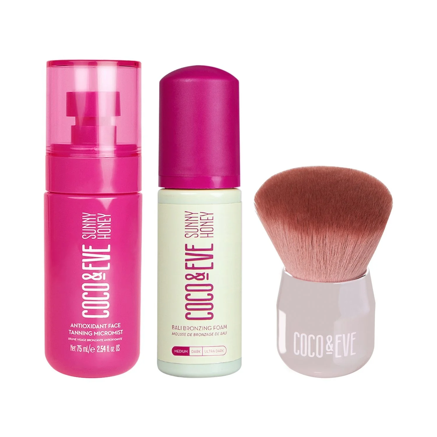 Sunny Honey Tan Masters Kit - Coffret Solare, Cofanetto Solare, Autoabbronzante viso, Mousse corpo autoabbronzante