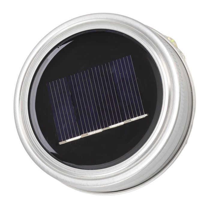 Couvercle de Pot Solaire 20 LED 6.6ft, Guirlande Fée Sans Flamme pour Pot Standard