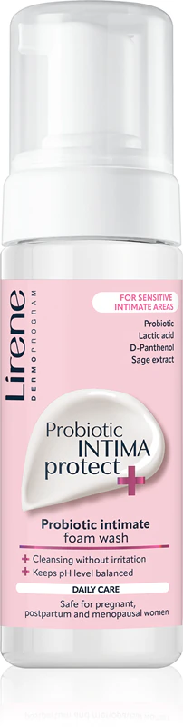 Espuma de limpeza Lirene Probiotic Intima Protect para higiene íntima